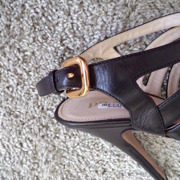 Prada black leather heels 36 - Picture 8 of 9